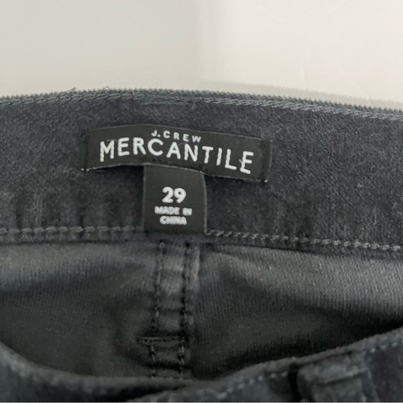J.Crew Mercantile Gray Velvet Skinny Ankle Pants - Picture 7 of 13